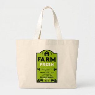 Local Farm Produce Marketing Large Tote Bag