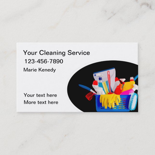 Local House Cleaning Service Business Card (Front)
