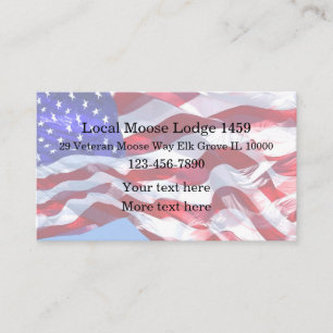 Local Moose Lodge Veterans Affairs  Business Card