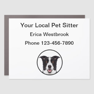 Local Pet Sitter Theme Logo Mobile Car Magnets