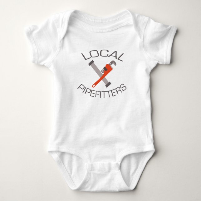 Local Pipefitters Baby Bodysuit (Front)