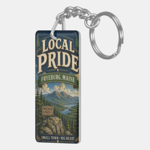 Local Pride Fryeburg Maine Rectangle Acrylic Keychain