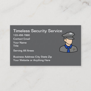 Local Security Service Business Cards 