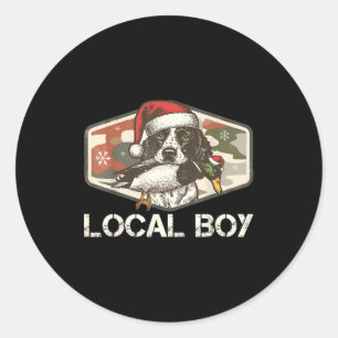 Local Southern Boy Duck Hunting Black Lab Outdoor Classic Round Sticker