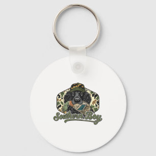Local Southern Boy Duck Hunting Black Lab Outdoor  Keychain