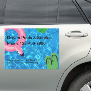 Local Swimming Pool Service Car Magnets Template