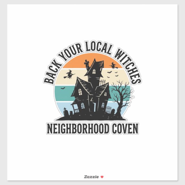 Local Witch Halloween Haunted House Retro Art (Sheet)