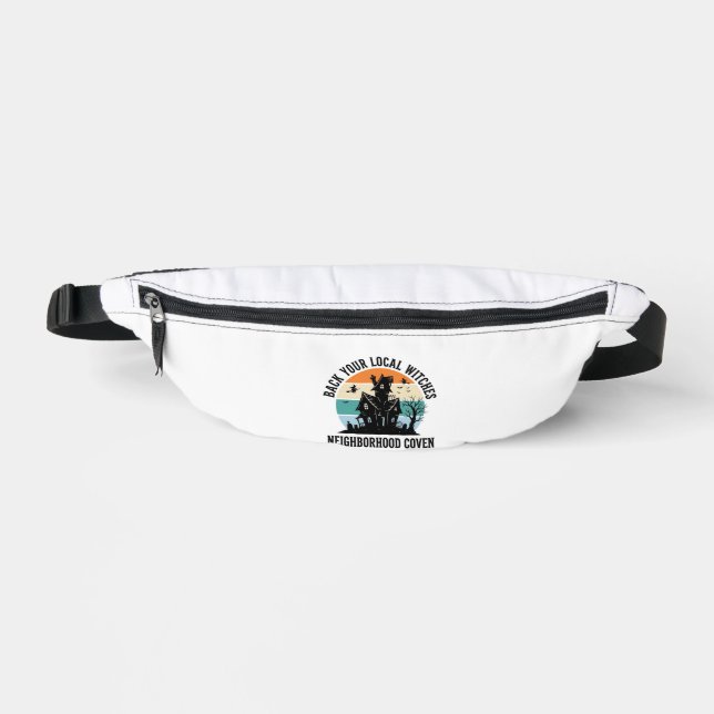 Local Witch Halloween Haunted House Retro Art Fanny Pack (Front)