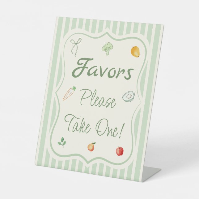 Locally Ground Baby Shower Party Favour Pedestal Sign (Front)
