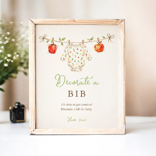 Locally Grow Decorate a Bib Baby Shower Game Sign