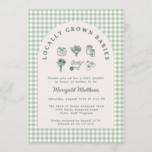 Locally Grown Babies  Shower Harvest Invitation