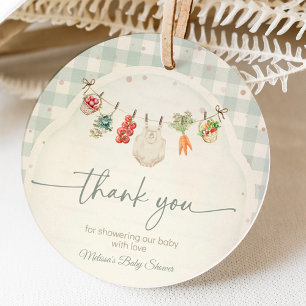 Locally Grown Baby Farmers Market Baby Shower Favour Tags
