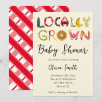 Locally Grown Baby | Farmer's Market Baby Shower  