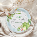 Locally grown baby Farmers market baby shower Paper Plate<br><div class="desc">Locally grown baby Farmers market baby shower Paper Plates
Matching items are available.</div>