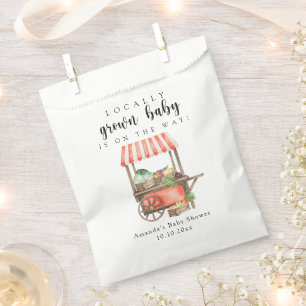 Locally Grown Baby Farmers Market Cart Baby Shower Favour Bag