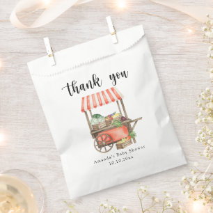 Locally Grown Baby Farmers Market Cart Baby Shower Favour Bag