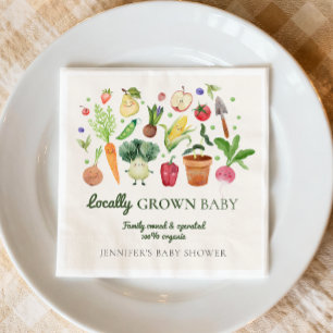 Locally Grown Baby Farmers Market Couples Shower Napkin