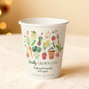 Locally Grown Baby Farmers Market Couples Shower Paper Cups