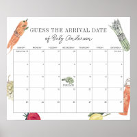 Locally Grown Baby Guess The Due Date Calendar