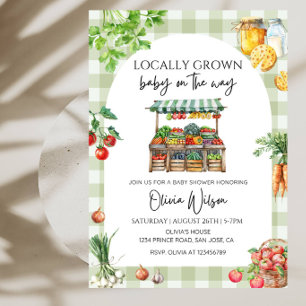 Locally Grown Baby on the Way Baby Shower Party Invitation