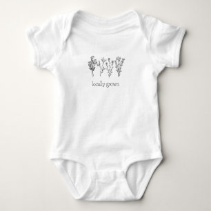locally grown baby one-piece bodysuit
