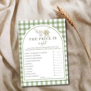 Locally Grown Baby Price Is Right Game Invitation