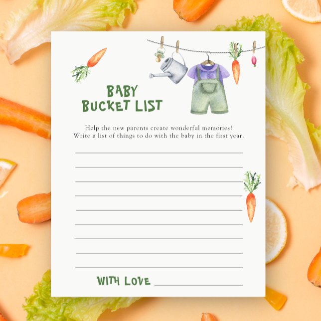 Locally grown baby shower - Baby bucket list (Creator Uploaded)