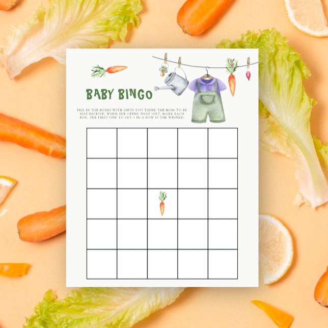 Locally grown Baby shower Bingo game (Creator Uploaded)