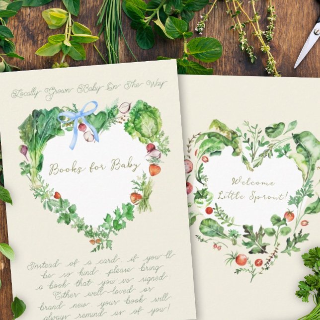 Locally Grown Baby Shower Book Request Enclosure Card (Creator Uploaded)
