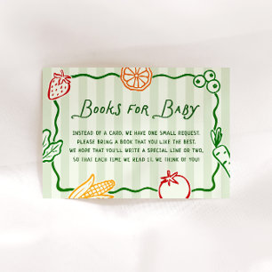 Locally Grown Baby Shower Books for Baby Enclosure Card