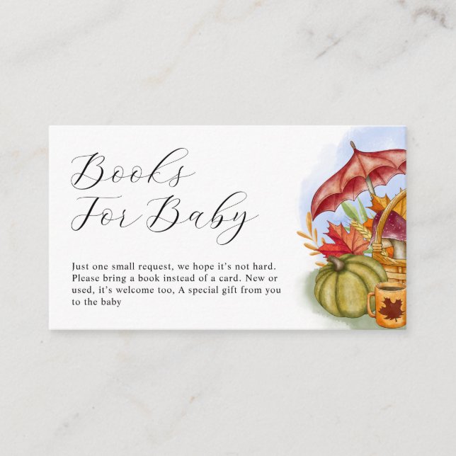 Locally Grown Baby Shower Books Request Enclosure Card (Front)