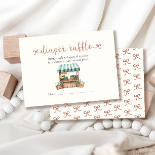 Locally Grown Baby Shower Diaper Raffle Enclosure Card