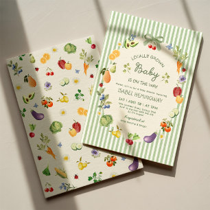 Locally Grown Baby Shower: Farmers Market Invitation