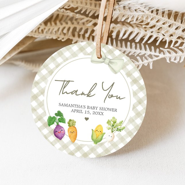 Locally Grown Baby Shower Favour Tags (Locally Grown Baby Shower Favor Tags)