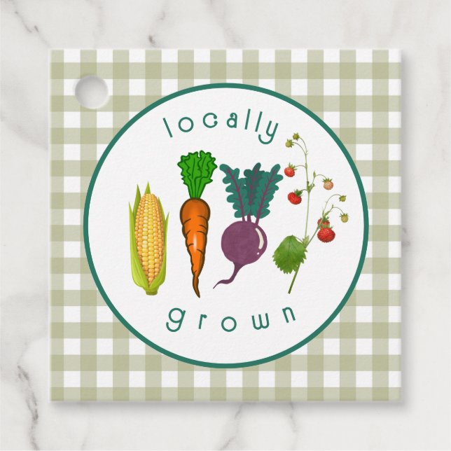 Locally Grown Baby Shower  Favour Tags (Front)