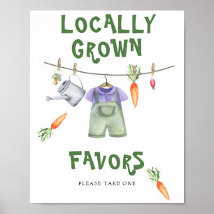 Locally Grown baby shower Favours Poster