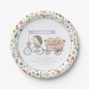 Locally Grown Baby Shower – Hedgehog Floral Plates