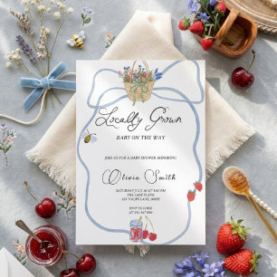 Locally Grown Baby Shower Invitation Spring Garden