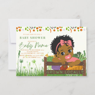 Locally Grown Baby Shower Invitations