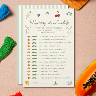 Locally Grown Baby Shower Mommy or Daddy Game