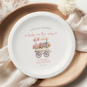 Locally Grown Baby Shower Paper Plate