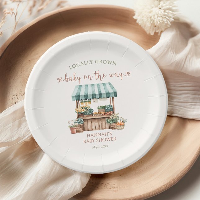 Locally Grown Baby Shower Paper Plate (Creator Uploaded)
