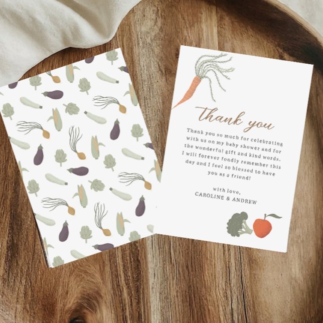 Locally Grown Baby Shower Thank You Card (Creator Uploaded)