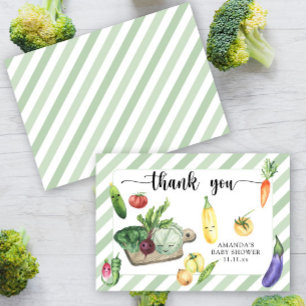 Locally grown baby shower thank you card