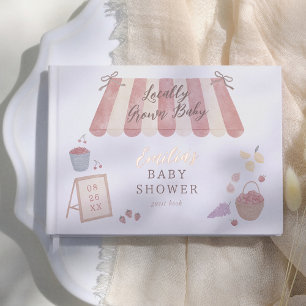 Locally Grown Baby Watercolor Baby Shower Guest Book