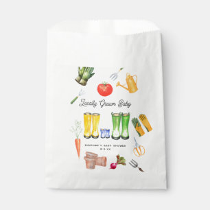 Locally Grown Blue Blue Boots Garden Baby Shower Favour Bag