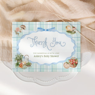 Locally Grown Boy Baby Shower Thank You Card