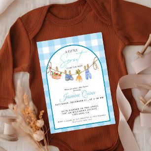 Locally grown boybaby shower little sprout invitation
