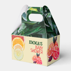 Locally Grown Citrus Orchard Garden Baby Shower Favor Box