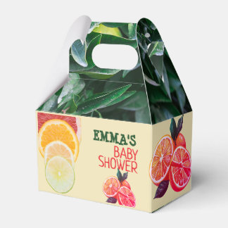 Locally Grown Citrus Orchard Garden Baby Shower Favor Box